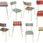 chaise de cuisine bleu