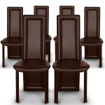 chaise salle a manger marron