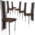 chaise salle a manger marron