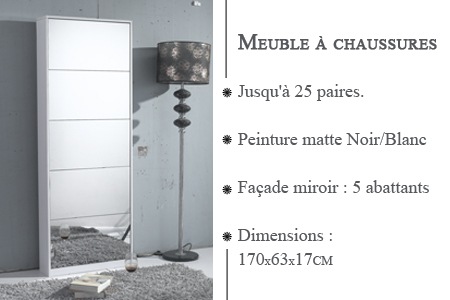 meuble chaussure miroir groupon