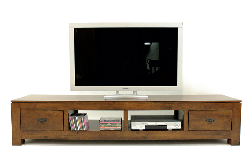 Meuble TV bas en bois massif  ODESIGN