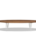 table basse ovale bois