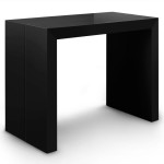 table console nassau laquee noir