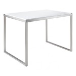 table de bar design laquee blanche voka