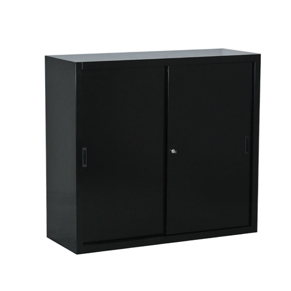 armoire de bureau en bois porte coulissante