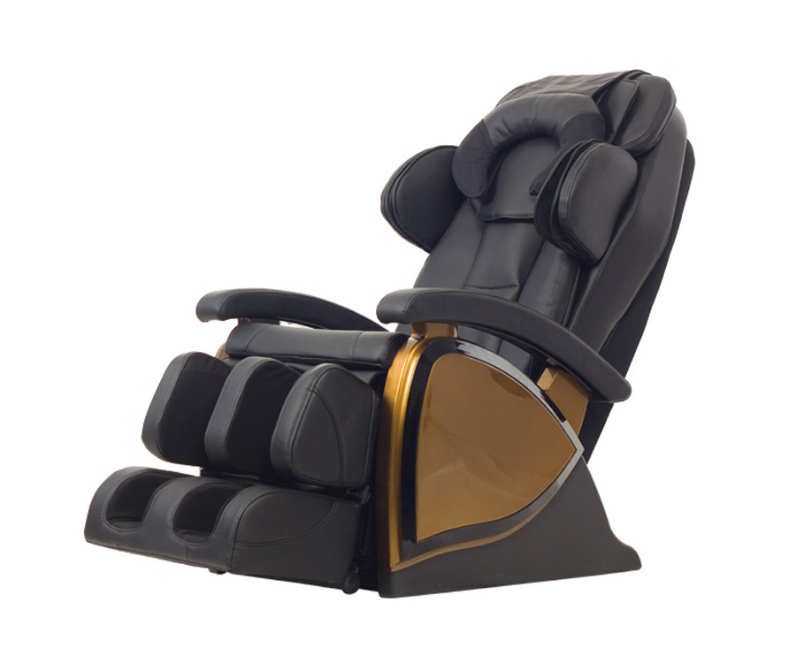 Chaise de bureau Luxe 15  Noir  Croûte de cuir