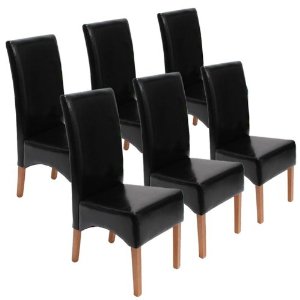 chaise de cuisine cuir noir