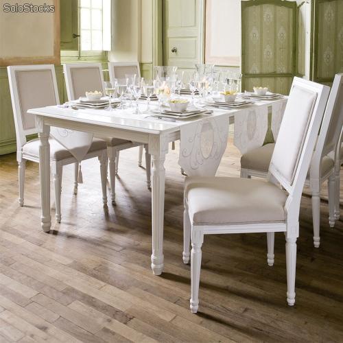 table de salle a manger louis xvi en chene massif 6 chaises Suisse 