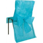 housse de chaise turquoise