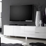 meuble tv bas design blanc laque cocon