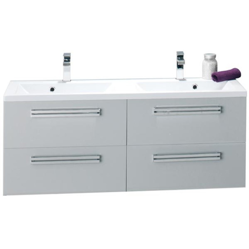 Meuble sous vasque Plenitude 70 cm 2 tiroirs P50 Gris ALTERNA Sanitaire