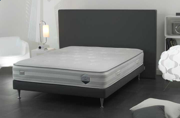 SIMMONS Pack matelas  sommier  pieds  1 oreiller  SIMMONS  LIT BORNEO 90 