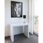 table console blanc laque
