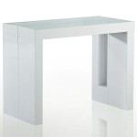 table console laquee blanc