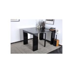 table console noir laque