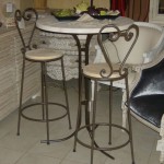 table de bar en fer forge