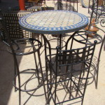 table de bar en fer forge