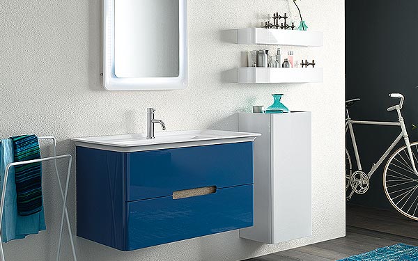 armoire salle de bain bleu