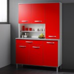 buffet de cuisine moderne 6 portes rouge italian