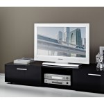 meuble tv bas noir laque