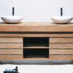 meuble une vasque en bois