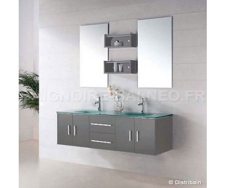 meuble vasque gris