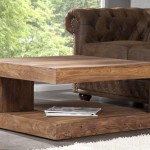 table basse bois massif