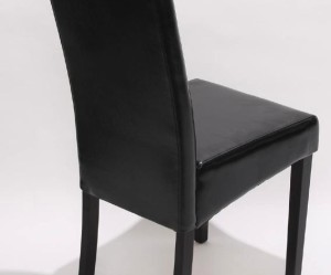 chaise de salle a manger simili cuir noir