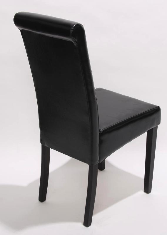 chaise de salle a manger simili cuir noir