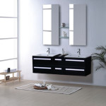 meuble bas salle de bain noir