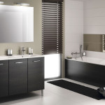 meuble bas salle de bain noir