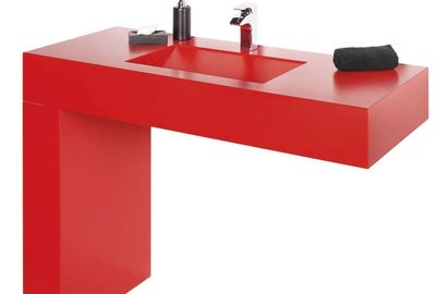 Meuble double vasque lignes carrée minimaliste Salle de bain design