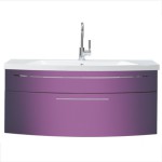 meuble vasque violet