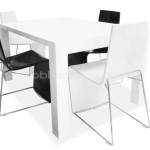 table a manger blanc laque extensible