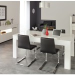 table a manger blanc laque extensible
