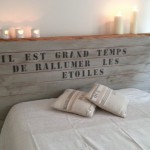 tete de lit originale en bois