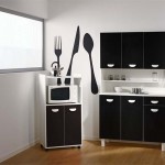 buffet de cuisine noir et blanc