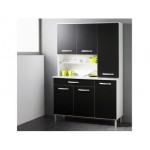 buffet de cuisine noir et blanc