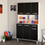 buffet de cuisine noir et blanc