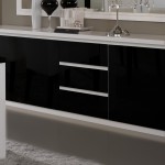 buffet de cuisine noir et blanc