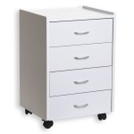 caisson de bureau sur roulettes blanc