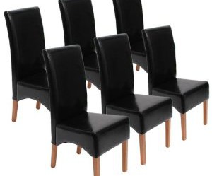 chaise de salle a manger en cuir noir