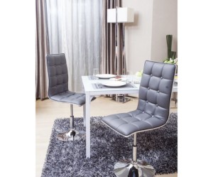 chaise salle a manger cuir gris