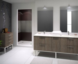meuble salle de bain zebrano