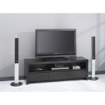 meuble tv bas laque gris