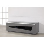 meuble tv bas laque gris