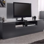 meuble tv bas laque gris