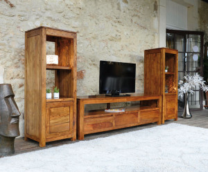 meuble tv haut en bois