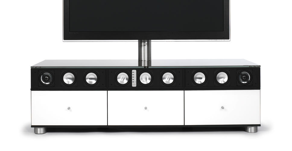 Meuble TV Home Cinéma intégré avec système audio Bluetooth 2.1 STEREO noir