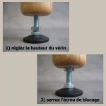 pieds de lit reglables en hauteur